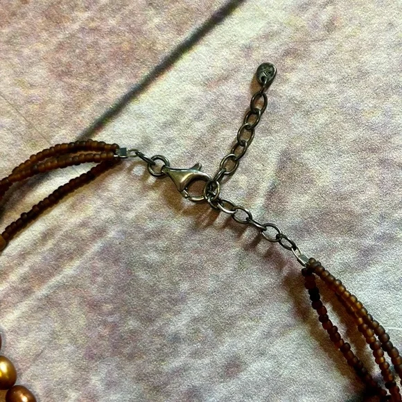 Silpada Designs Bronze Pearl & Beaded Necklace - Picture 5 of 6